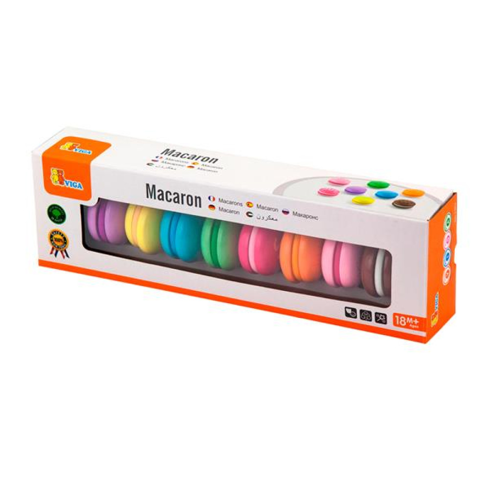 Іграшкові продукти Viga Toys Печива макарон із дерева, 8 шт. (50807)