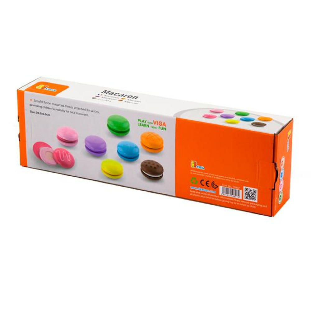 Іграшкові продукти Viga Toys Печива макарон із дерева, 8 шт. (50807)