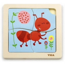 Дерев'яний міні-пазл Viga Toys Мураха, 4 ел. (50139)