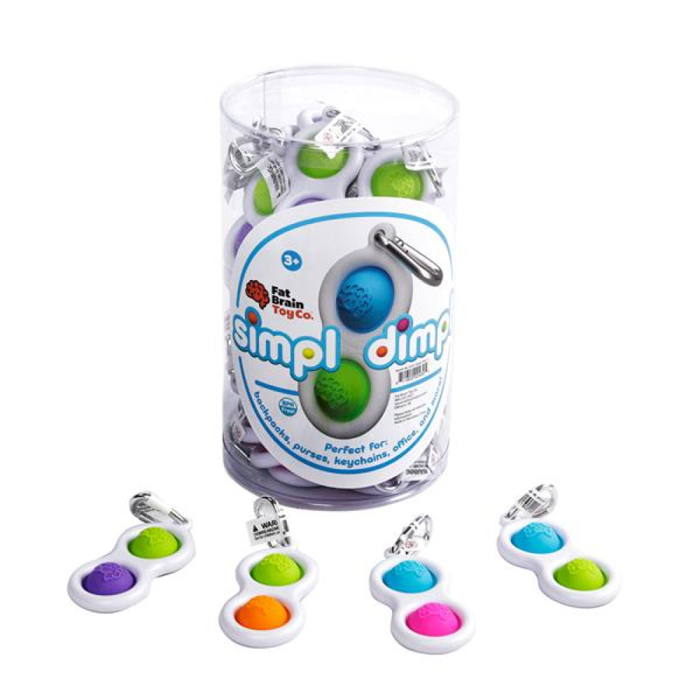 Тактильний антистрес-брелок Кнопки Fat Brain Toys Simpl Dimpl 4 кольори в асорт. (F2111ML)