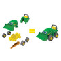 Ігровий набір-конструктор John Deere Kids Трактор із ковшем і причепом (47209)