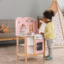 Дитяча кухня з дерева з посудом Viga Toys PolarB рожевий (44046)