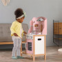 Дитяча кухня з дерева з посудом Viga Toys PolarB рожевий (44046)