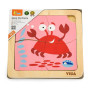 Дерев'яний міні-пазл Viga Toys Крабик, 4 ел. (50146)