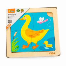 Дерев'яний міні-пазл Viga Toys Качечки, 4 ел. (51314)
