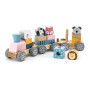 Дерев'яний поїзд-пірамідка Viga Toys PolarB Звірята (44015)