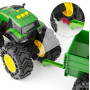Іграшковий трактор John Deere Kids Monster Treads із причепом і великими колесами (47353)
