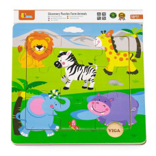 Дерев'яний пазл Viga Toys Звірята в Африці (50838)