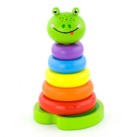 Дерев'яна пірамідка Viga Toys Жабка (50258)