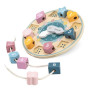 Дерев'яний сортер-шнурівка Viga Toys PolarB Годинник (44053)
