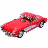 Дитяча колекційна машинка Chevrolet Corvette 1957 KT5316W інерційна (Червоний)