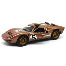 Автомодель легкова FORD GT40 MKII HERITAGE (1966) 5" KT5427FW, 1:32 (Золотий)