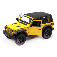 Дитяча модель машинки Jeep Wrangler Hard Top Kinsmart KT5412WB інерційна, 1:34 (Yellow)